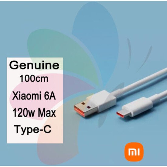 Mi 6A 120W кабел от USB-A към USB-C бял