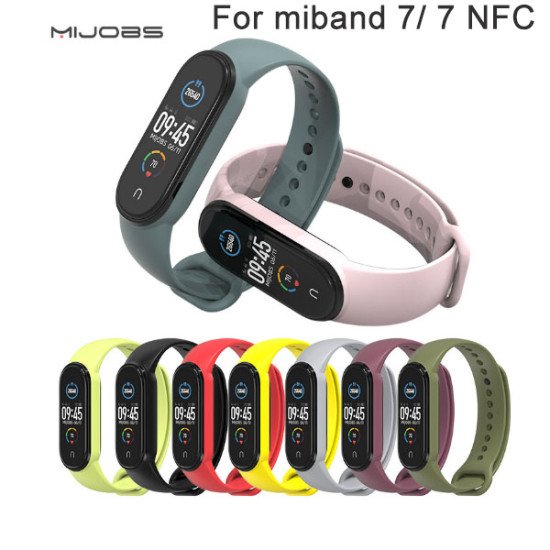 Mi Band 5/6/7/7 NFC MIJOBS силиконова гривна виолетова