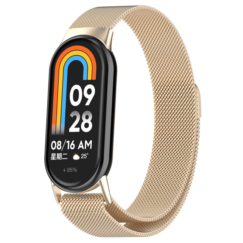 Xiaomi Smart Band 8 / 9 метална верижка шампанско