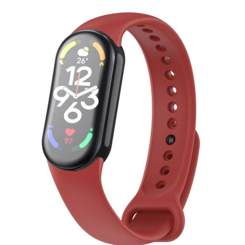 Xiaomi Smart Band 8 / 9 силиконова каишка керемидено червена