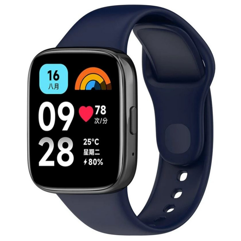 Redmi Watch 3 Active / Lite силиконова каишка тъмно синя