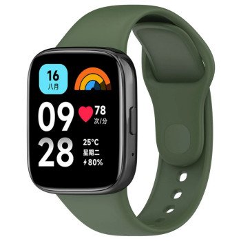 Redmi Watch 3 Active / Lite силиконова каишка тъмно зелена