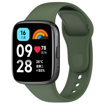 Redmi Watch 3 Active / Lite силиконова каишка тъмно зелена