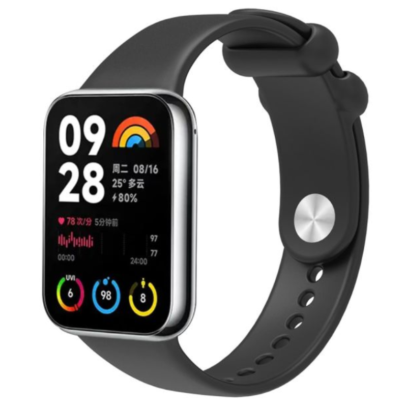 Xiaomi Smart Band 8 Pro / Redmi Watch 4 силиконова каишка черна