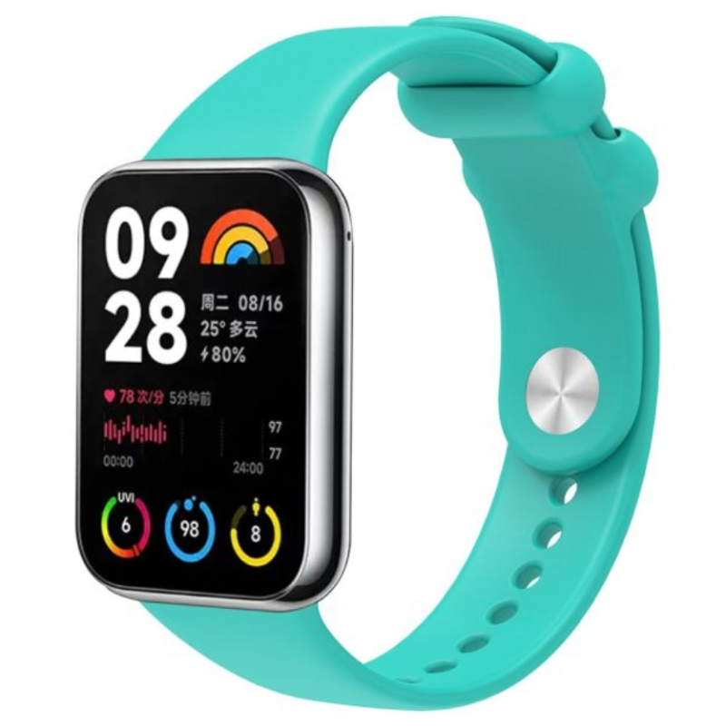 Xiaomi Smart Band 8 Pro / Redmi Watch 4 силиконова каишка ментова зелена