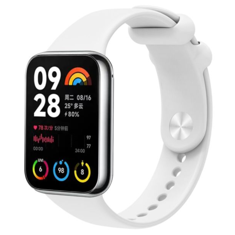 Xiaomi Smart Band 8 Pro / Redmi Watch 4 силиконова каишка бяла